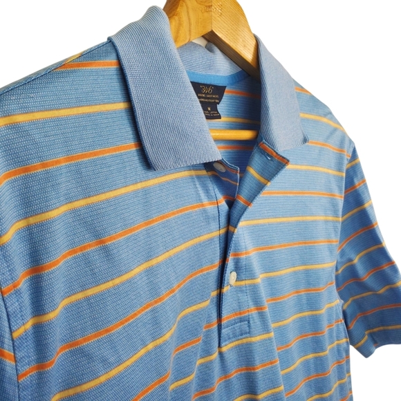 Brooks Brothers Blue and Orange Striped Polo Shirt. MED - Picture 2 of 8